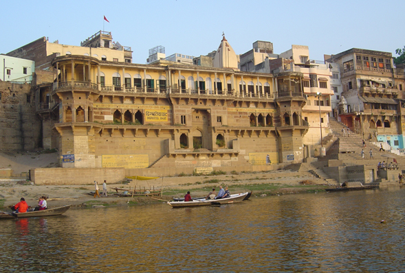 The banks of the Ganges River in Varanasi